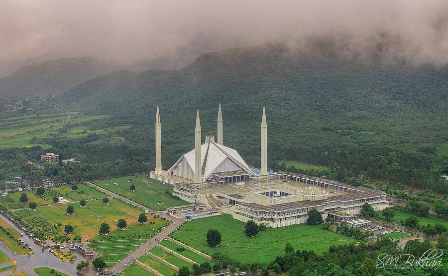 Arial view of Faisal Mosque