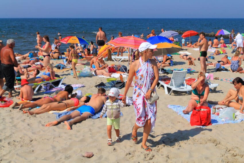 Busy beach