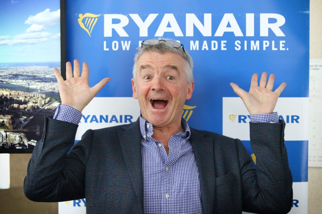 The boss of Ryanair, Michael O’Leary, is inching towards a potential €100m (£86m) bonus