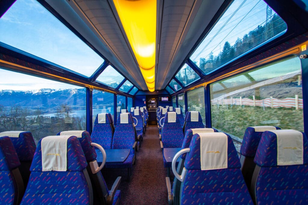 Interior,Picture,Of,Golden,Pass,Line,Train,(montreux-interlaken,Ost.),One