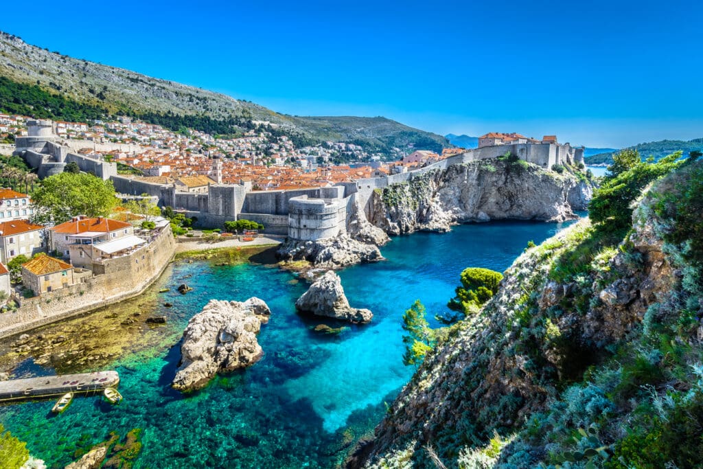 Aerial,Panoramic,View,At,Famous,European,Travel,Destination,,Dubrovnik,Cityscape