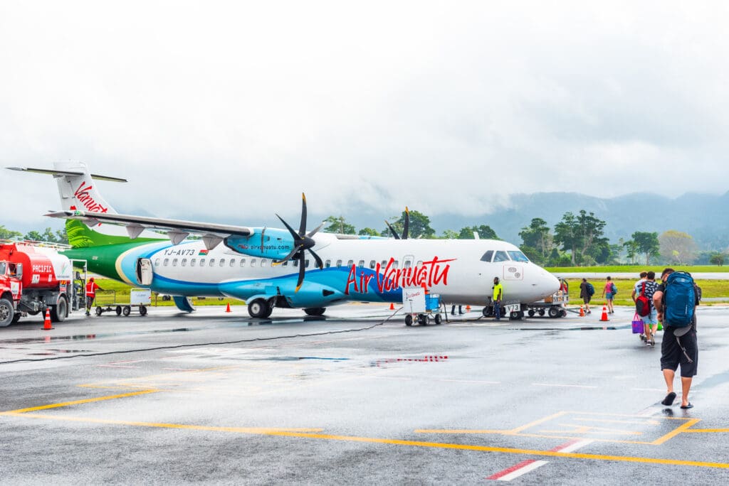 Portvila,,Vanuatu,-,July,19,,2019:,Airplane,At,The,Airport