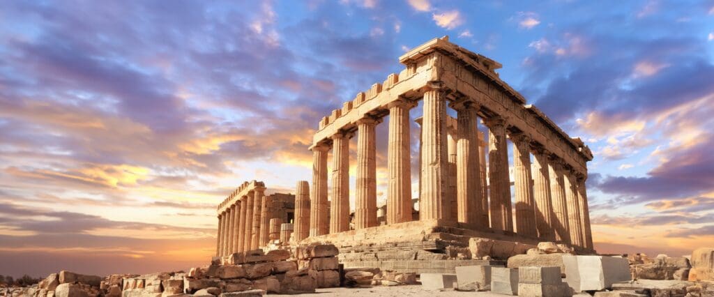 The,Ruins,Of,An,Ancient,Greek,Temple.,Parthenon,On,The