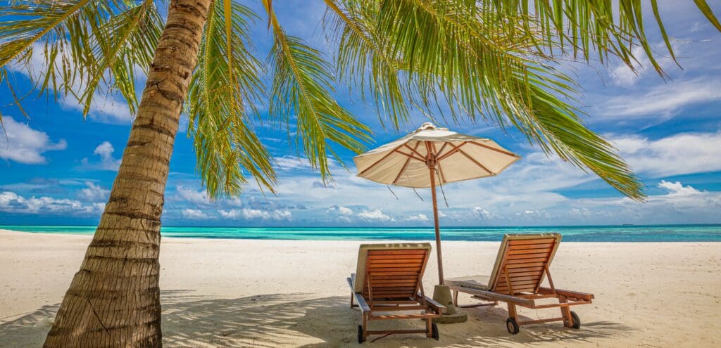 Beautiful,Panoramic,Sea,Sand,Sky.,Tropical,Relax,Beach,Sunny,Summer