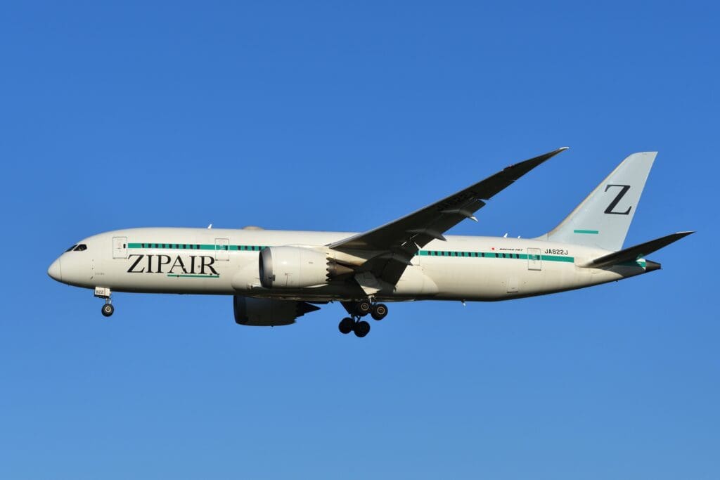 Chiba,,Japan,-,October,29,,2021:zipair,Boeing,B787-8,Dreamliner,(ja822j)