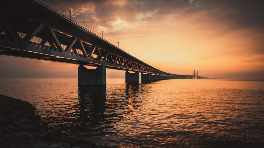 The,Oresund,Bridge,Is,A,Combined,Motorway,And,Railway,Bridge