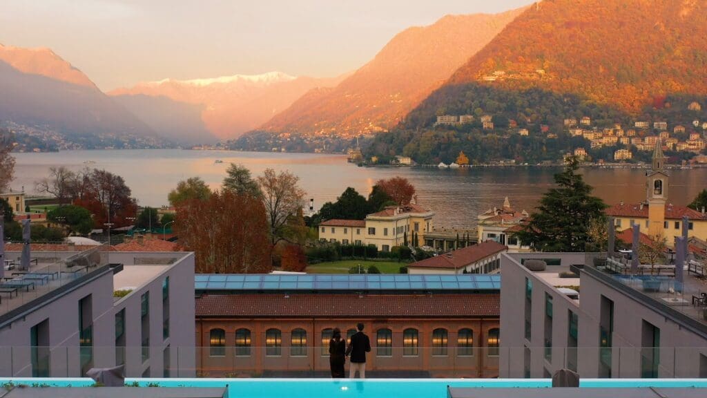 hilton lake como winter view