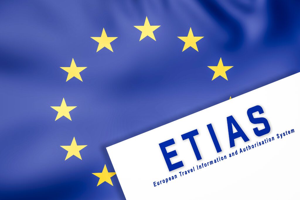 European,Union,Waving,Flag,And,Etias,Or,European,Travel,Information