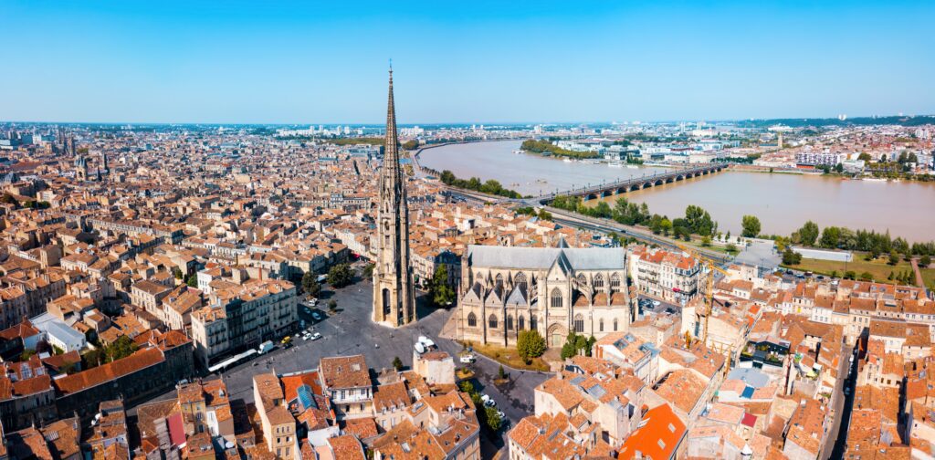 Bordeaux,Aerial,Panoramic,View.,Bordeaux,Is,A,Port,City,On