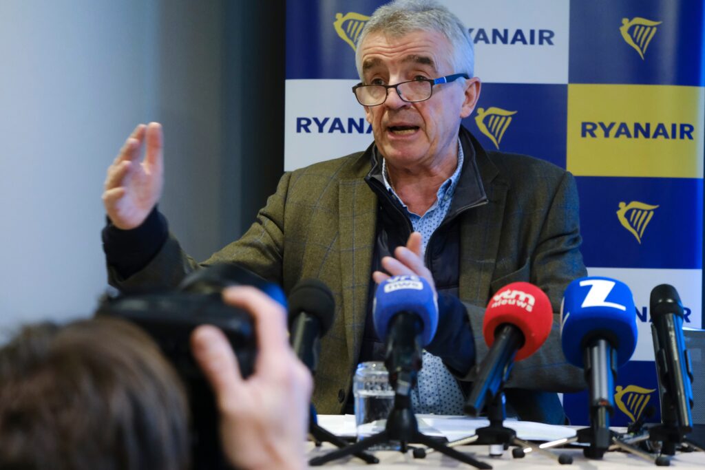 Irish,Low-cost,Airline,Ryanair,Ceo,Michael,O'leary,Addresses,A,Press