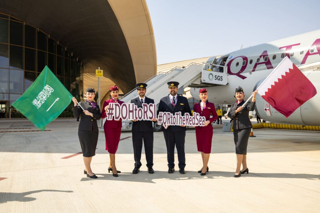 Qatar Airways Lands Inaugural Flight at The Red Sea, Saudi Arabia